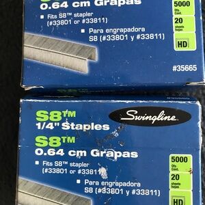 2 boxes 1/4 staples 5000 each box